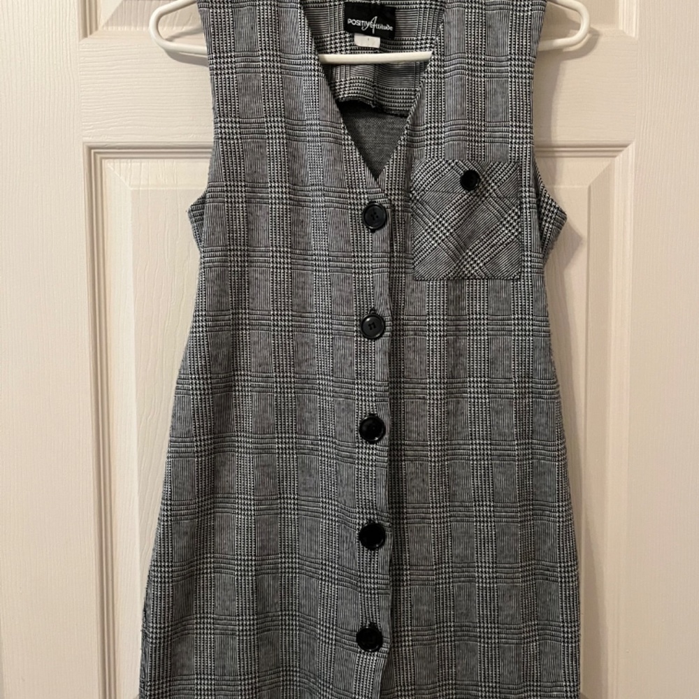 Vintage checkered tunic vest - Picture 1 of 9